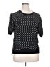 Ann Taylor LOFT 100% Cotton Polka Dots Black Pullover Sweater Size XL - photo 1