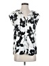 Daniel Rainn 100% Polyester Floral White Short Sleeve Blouse Size S - photo 1