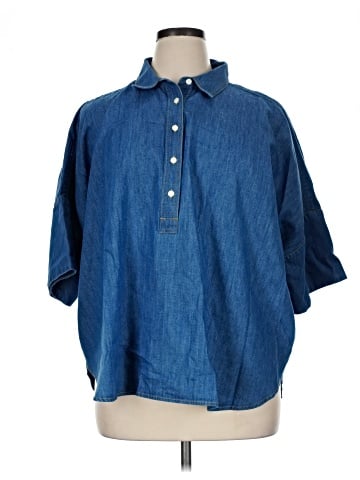 Ann Taylor LOFT 3/4 Sleeve Button-Down Shirt (view 1)