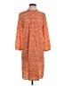 Gap 100% Polyester Chevron-herringbone Orange Casual Dress Size S (tall) - photo 1