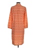 Gap 100% Polyester Chevron-herringbone Orange Casual Dress Size S (tall) - photo 2