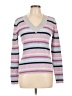 St. John's Bay Stripes Purple Pullover Sweater Size L - photo 1