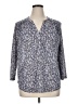 H&M 100% Polyester Blue 3/4 Sleeve Blouse Size XL - photo 1