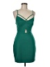 City Studio Solid Green Cocktail Dress Size 7 - photo 1