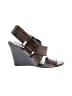Tory Burch Brown Wedges Size 7 - photo 1