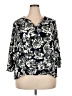 Fun2Fun 100% Rayon Green 3/4 Sleeve Blouse Size 3X - photo 1