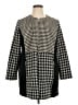Chico's 100% Polyester Houndstooth Black Coat Size 16 - photo 1