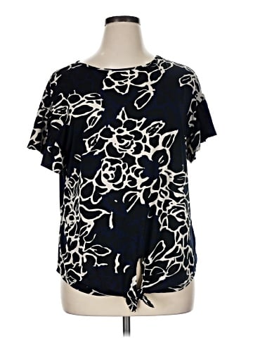 NY Collection Short Sleeve Blouse (view 1)