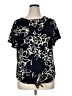 NY Collection Black Short Sleeve Blouse Size 1X - photo 1