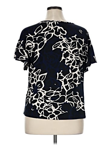 NY Collection Short Sleeve Blouse (view 2)