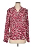 Jones Studio 100% Polyester Animal Print Red Long Sleeve Blouse Size L - photo 1