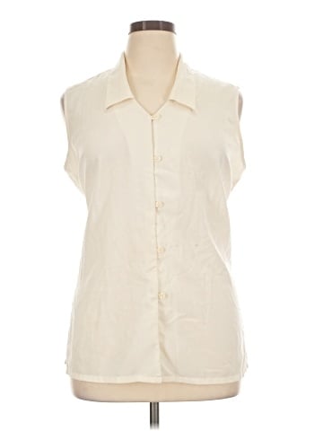 Kathie Lee Sleeveless Button-Down Shirt (view 1)