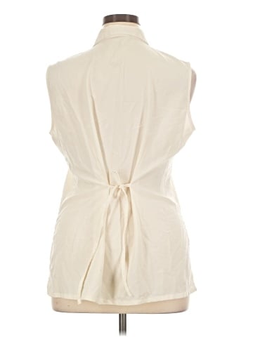 Kathie Lee Sleeveless Button-Down Shirt (view 2)