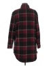 BB Dakota Plaid Burgundy Coat Size M - photo 2