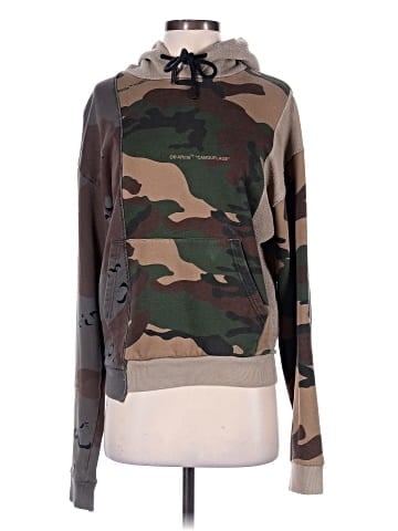 OFF-WHITE Multicolor Camo Reconstructed Hoodie (view 1)