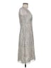 BCBGMAXAZRIA Silver Cocktail Dress Size 8 - photo 4