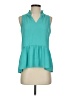 Jade 100% Polyester Teal Sleeveless Blouse Size XS - photo 1