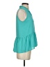 Jade 100% Polyester Teal Sleeveless Blouse Size XS - photo 4