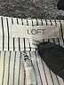 Ann Taylor LOFT Stripes Silver Casual Pants Size 16 - photo 4