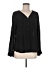 Express 100% Polyester Black Long Sleeve Henley Size M - photo 1