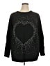 Venus Hearts Black Pullover Sweater Size 1X - photo 1