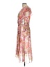 DKNY 100% Polyester Floral Tropical Orange Pink Cocktail Dress Size 12 - photo 5