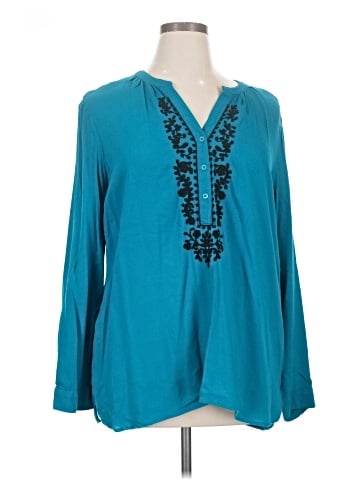 St. John's Bay Long Sleeve Blouse (view 1)