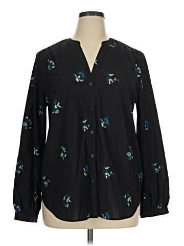 Ann Taylor Factory Long Sleeve Blouse (view 1)