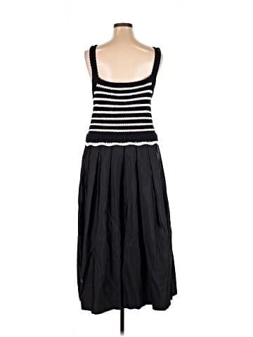 Madewell Poplin Crocheted Knit Midi Dress (view 2)