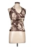 Faded Glory Brown Sleeveless Blouse Size L - photo 1