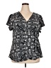 AUW Black Short Sleeve Blouse Size 3X - photo 1
