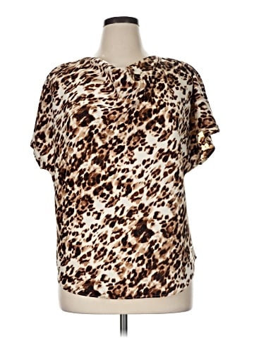 Anne Klein Short Sleeve Blouse (view 1)