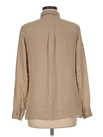 Theory Long Sleeve Silk Top (view 2)
