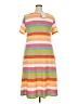 Lularoe Stripes Orange Casual Dress Size XXL - photo 2