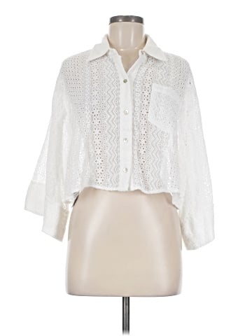 BCBGMAXAZRIA 3/4 Sleeve Button-Down Shirt (view 1)