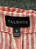 Talbots Stripes Red Linen Pants Size S - photo 7