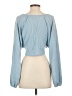 Out From Under Blue Long Sleeve Blouse Size S - photo 2