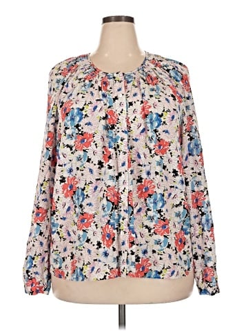Veronica Beard Long Sleeve Silk Top (view 1)