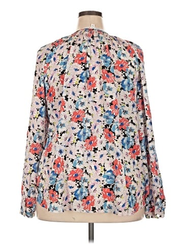 Veronica Beard Long Sleeve Silk Top (view 2)