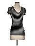 Max Studio Stripes Black Short Sleeve T-Shirt Size S (estimated) - photo 1