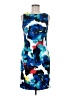 Mario Serrani Graphic Blue Cocktail Dress Size 6 - photo 1