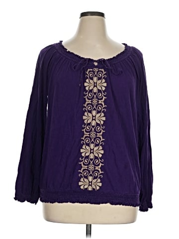 St. John's Bay Long Sleeve Blouse (view 1)