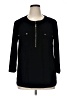 Anne Klein Black Long Sleeve Blouse Size XL - photo 1
