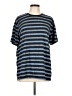 Basic Editions Stripes Blue Short Sleeve T-Shirt Size L - photo 1