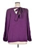 Nine West 100% Polyester Purple Long Sleeve Blouse Size XL - photo 2