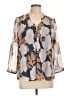 Daniel Rainn Gray 3/4 Sleeve Blouse Size L - photo 1