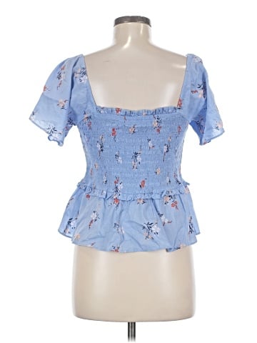 Madewell Smocked Flutter-Sleeve Top in Aloha Floral (view 2)