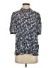 J.Crew 100% Polyester Floral Blue Short Sleeve Blouse Size S - photo 1