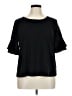 Worthington 100% Cotton Black Short Sleeve Top Size XL - photo 1