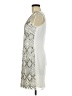 Aqua 100% Polyester Argyle Silver Cocktail Dress Size 6 - photo 5